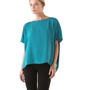 DVF Hanky Silk Top in Royal Blue NEW